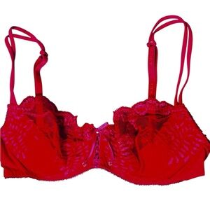 Victoria’s Secret 34B Red  Dream Angels Unlined Demi Push-Up Without Padding Bra